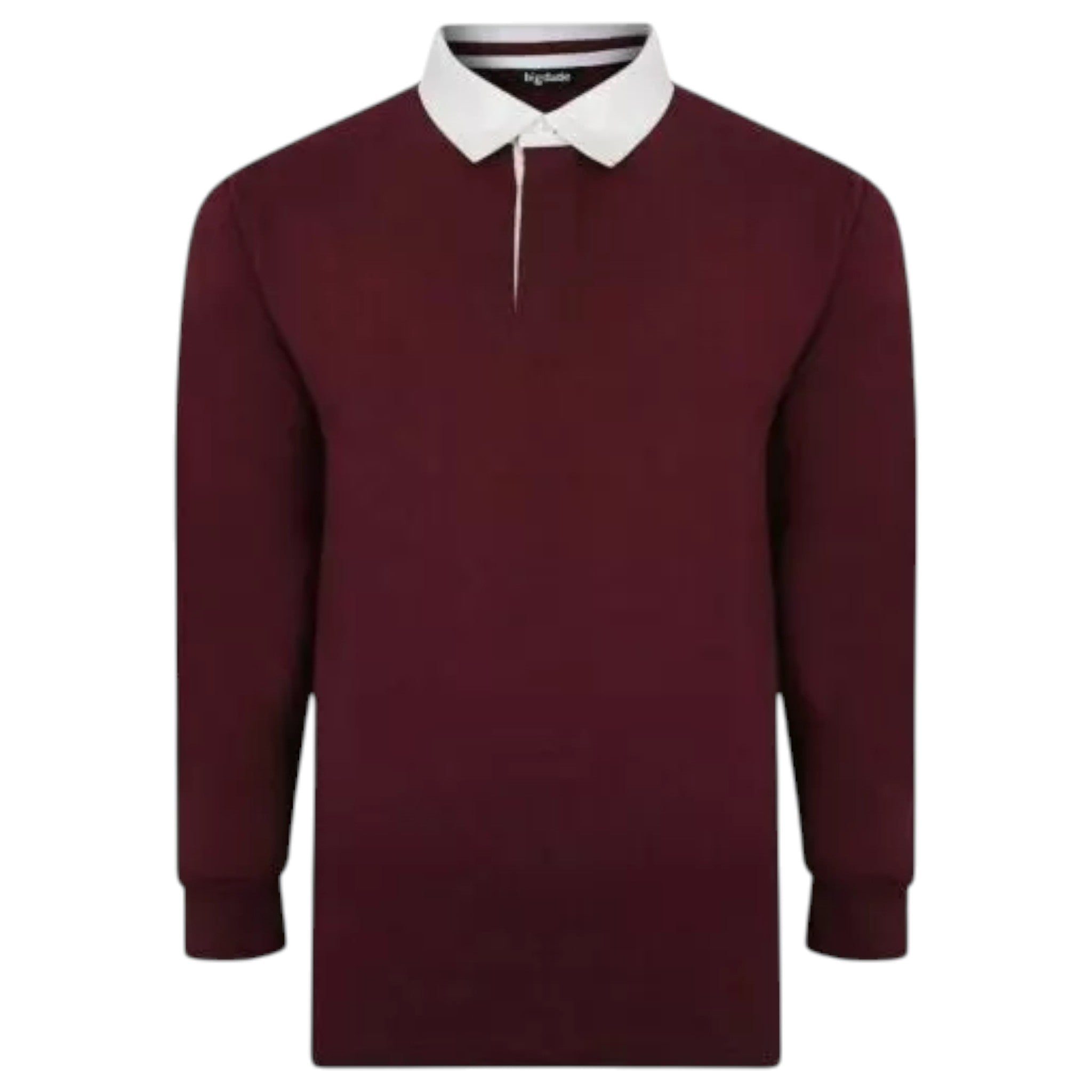 Classic rugby-style polo top for kids, long sleeves perfect for teams and schools in maroon red